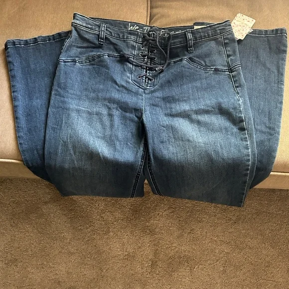 Free People We The Free Jeans NWT HP Jean.Eva Lace-Up High Rise Boot Cut Size 31 - Picture 5 of 11